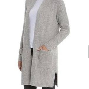 Barefoot Dreams Cozy Chic Lite Long Cardigan in Pewter/Silver size S